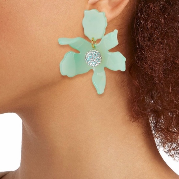 LELE SADOUGHI Small Crystal Lily Mint Earrings - Picture 5 of 11